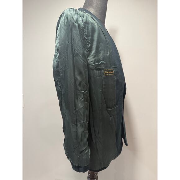 Oxxford Clothes Bauman's Emerald Green Cashmere Suit Jacket Size 42 R JL - Picture 12 of 16